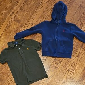 Polo by Ralph Lauren Kids' Navy and Olive Set